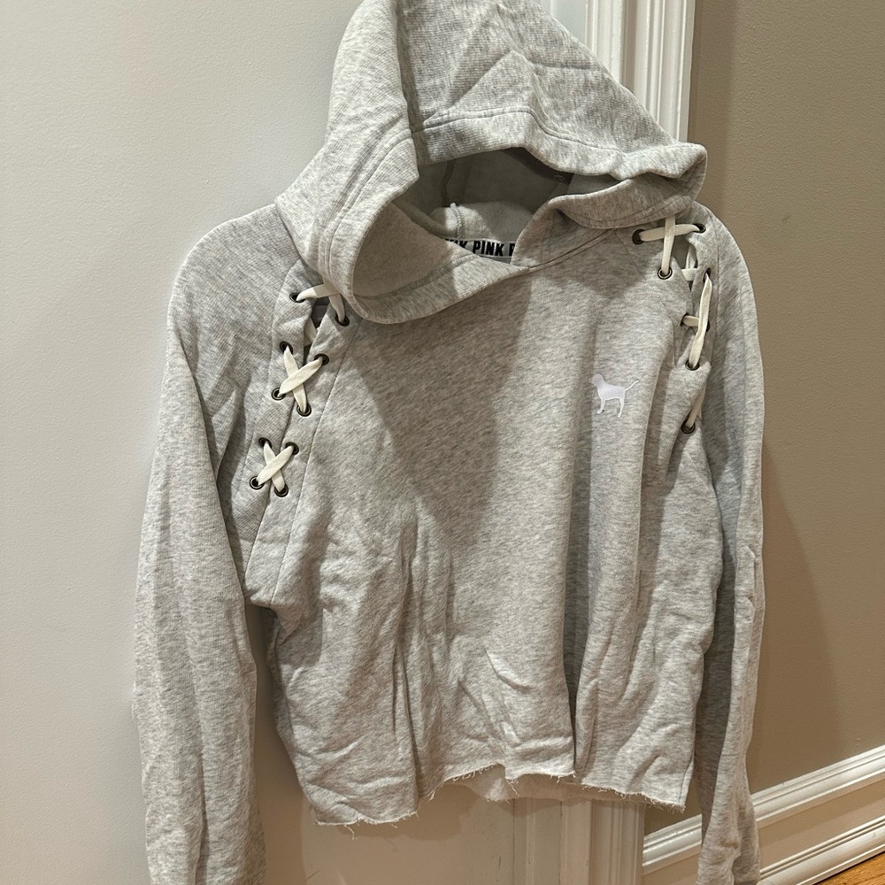 PINK Victoria's Secret Light Gray Hoodie